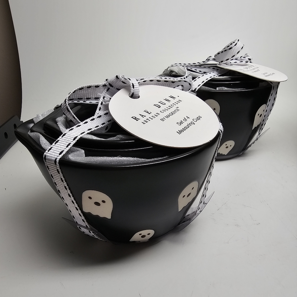 NEW Set of 2 Rae Dunn Ghost Measuring Cups